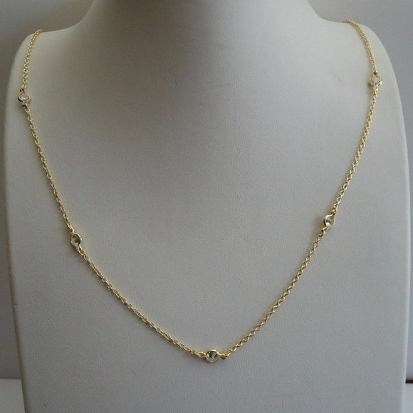 18k Gold Over Sterling Silver 2.5ct Diamond 18